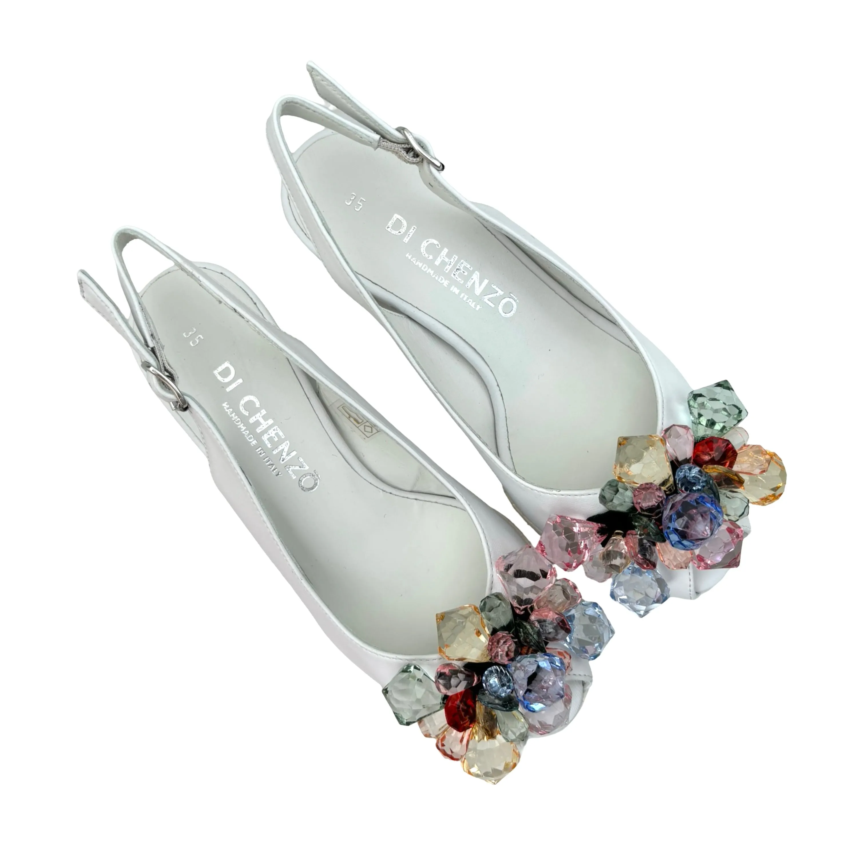 11025 White/Jewel Wedge Sandal