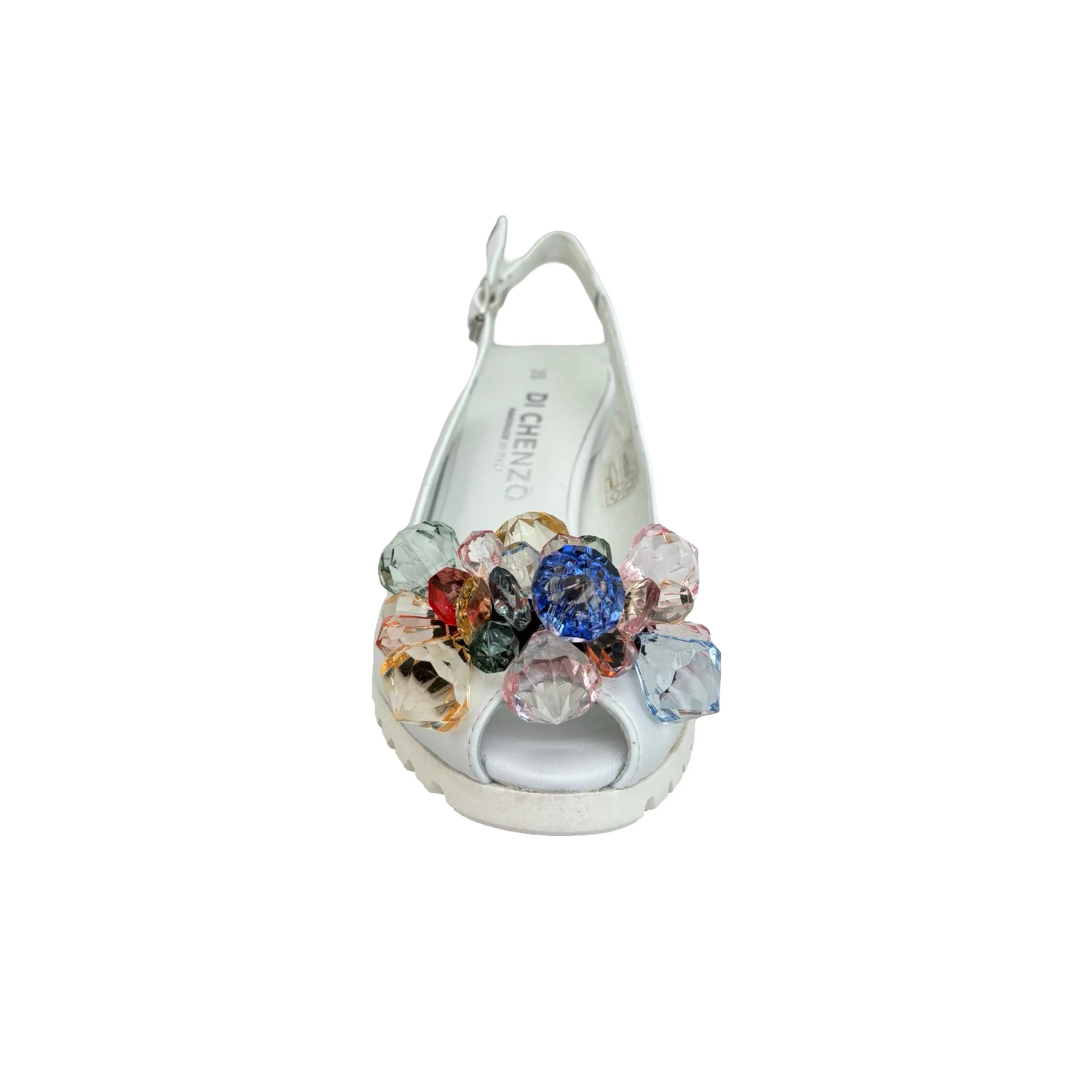 11025 White/Jewel Wedge Sandal