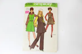 1960s Jumper and Pants Sewing Pattern Simplicity 8396, Bust 34, Complete