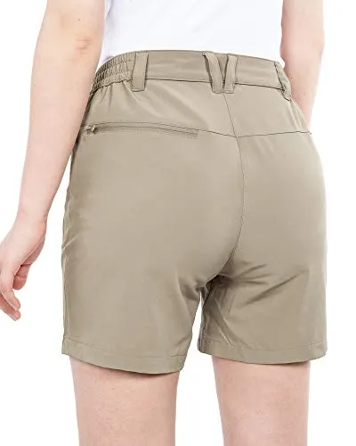 33,000ft Women's Hiking Shorts Quick Dry Cargo Shorts for Hiking, Camping, Travel Taupe