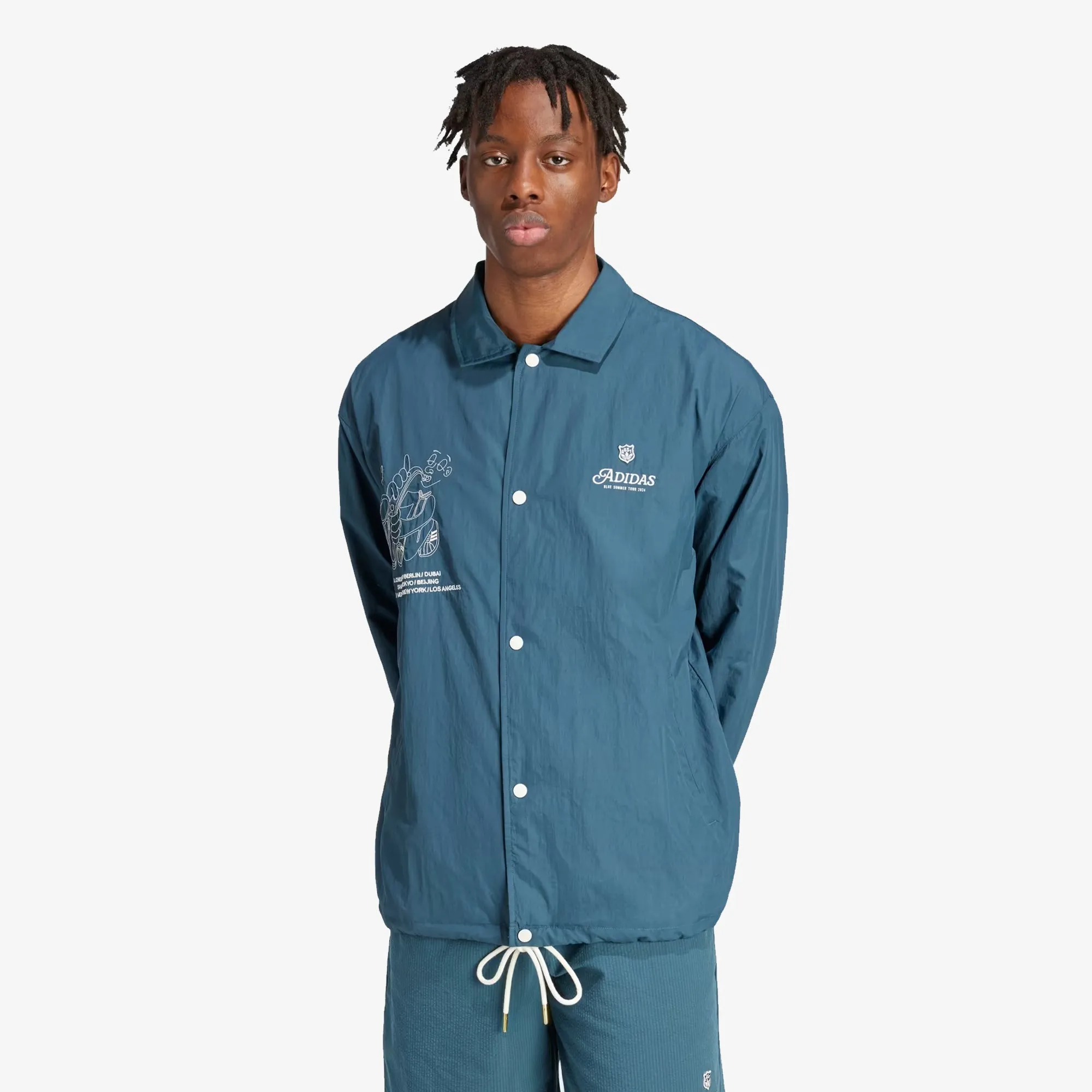 Adidas Originals | LEISURE COACH JACKET  { BLUE