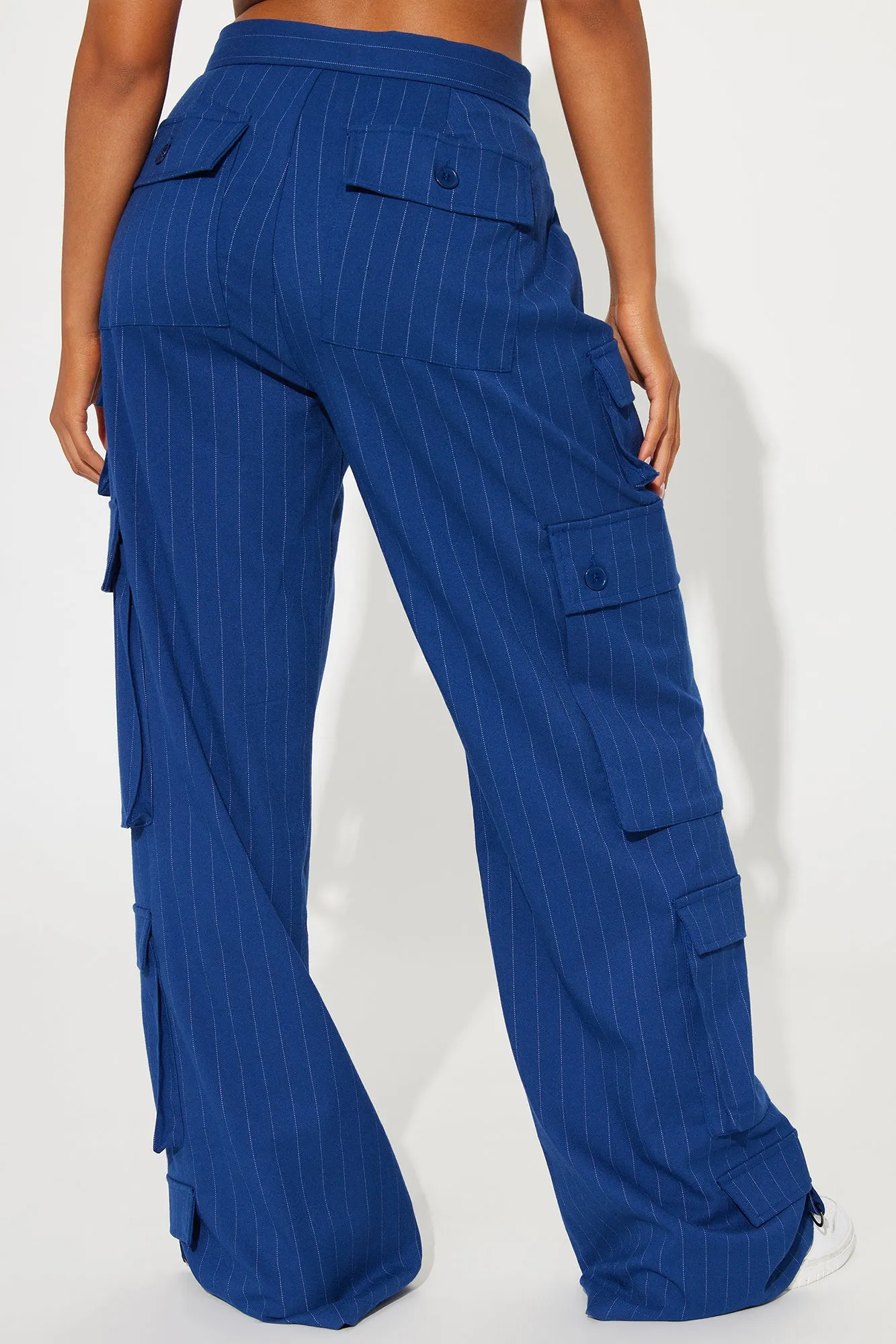 After Hours Pinstripe Trouser - Navy