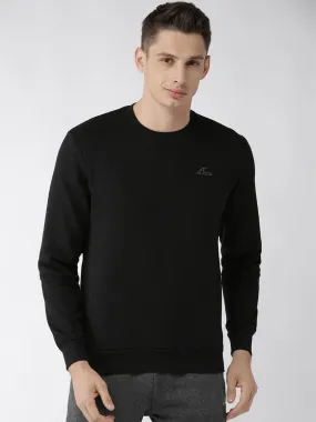 Alcis Men Black Solid Sweatshirt