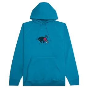 Anxious Dog Hooded Sweatshirt - Greek Blue