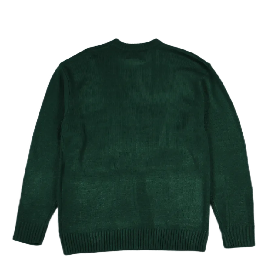 Apple Knitted Sweatshirt Forest Green