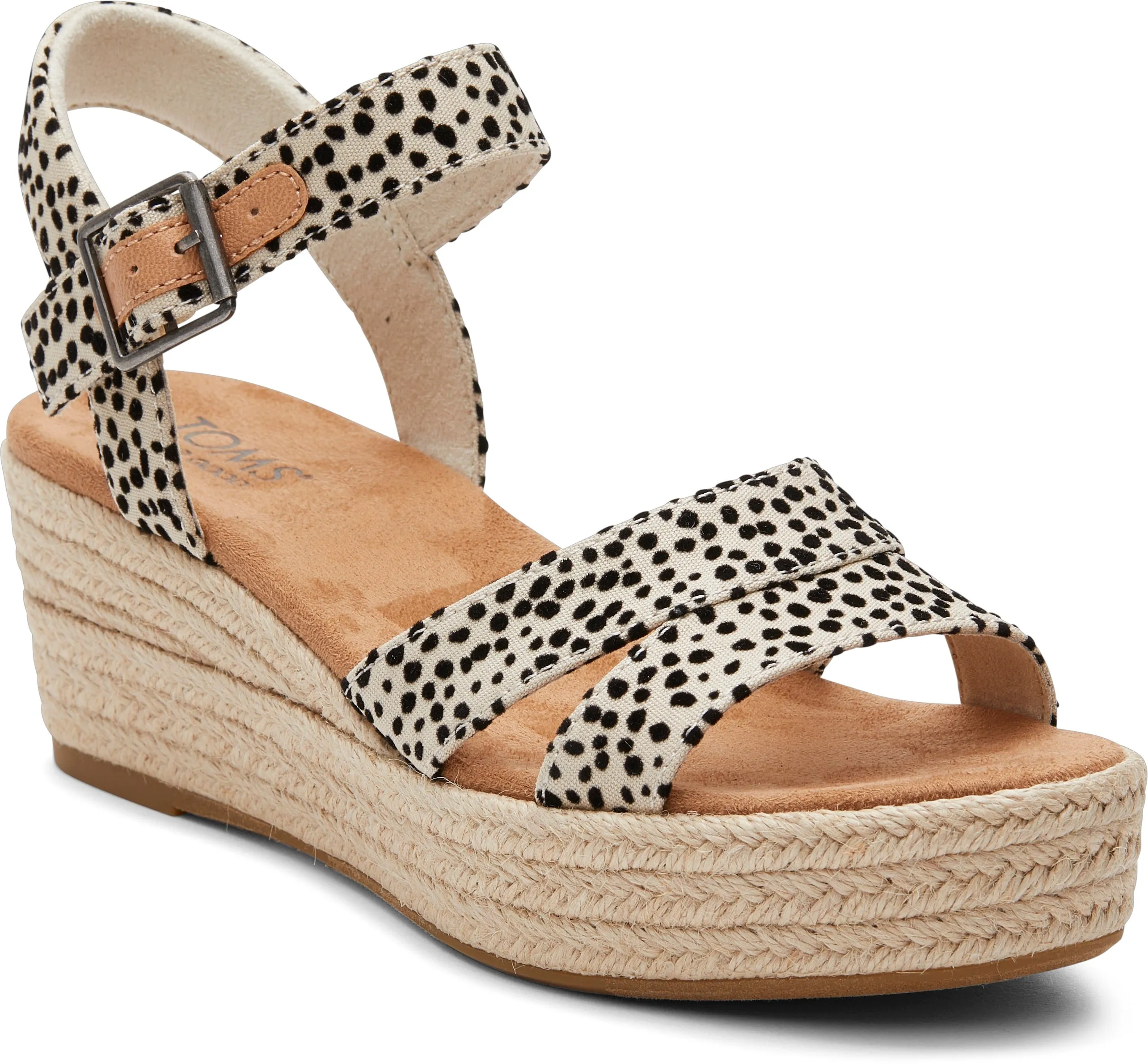 Audrey Espadrille Sandal - Fog Flocked Mini Cheetah