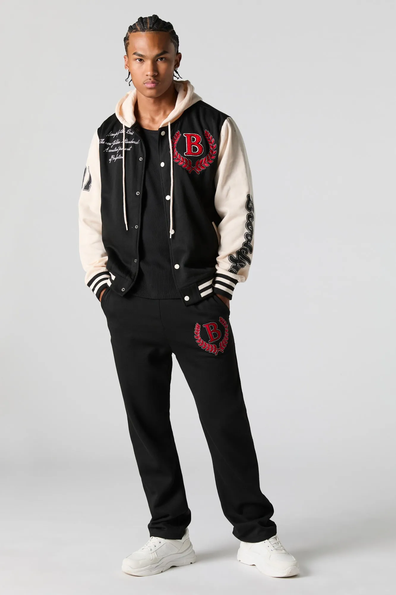 B Embroidered Fleece Varsity Sweatpant