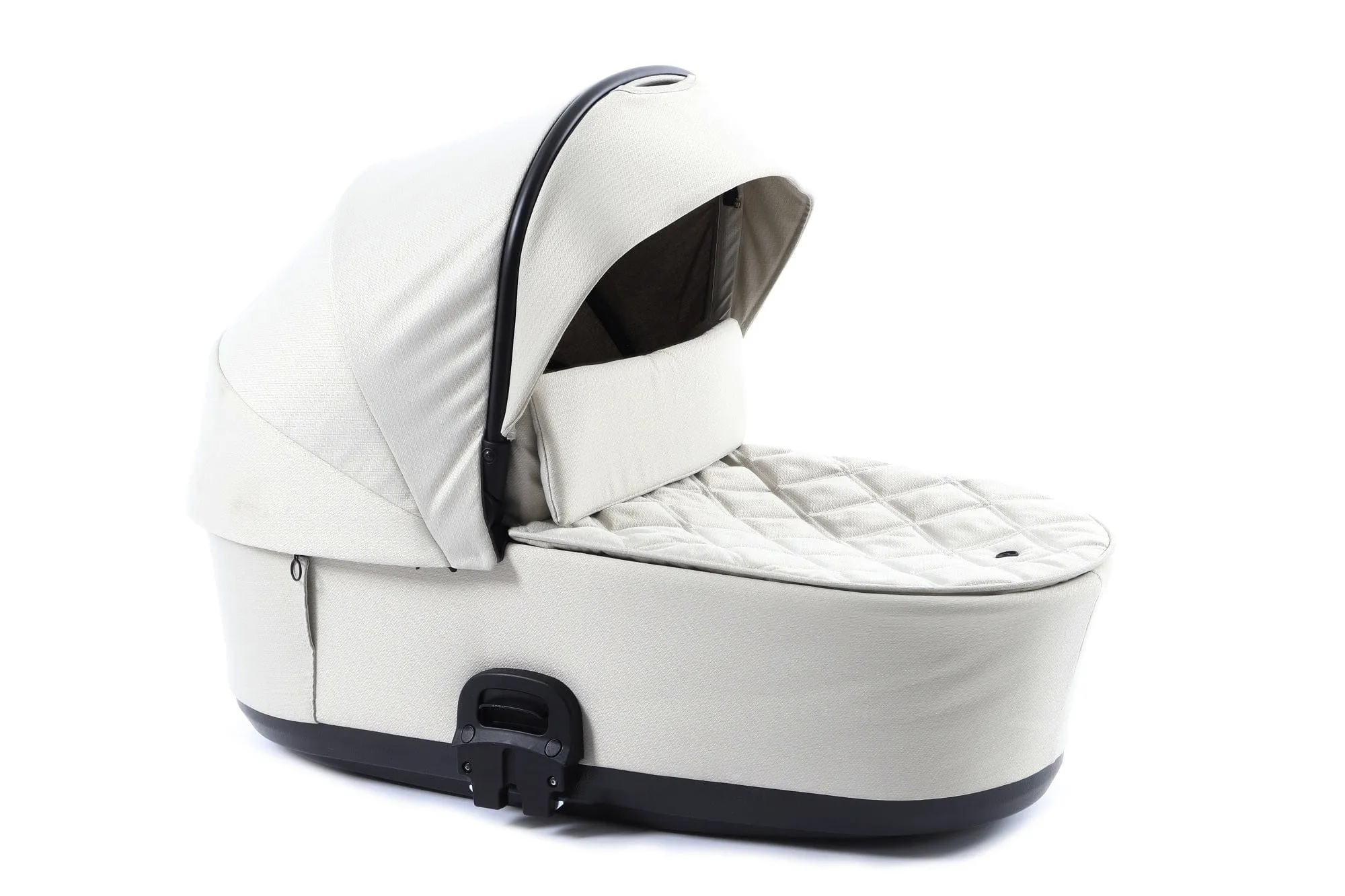 BabyStyle Prestige Vogue Pushchair - Ivory / Black Frame / Black Leather