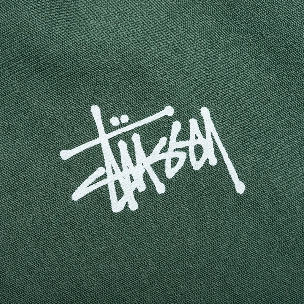 Basic Stussy Pigment Dyed Crew - Forest