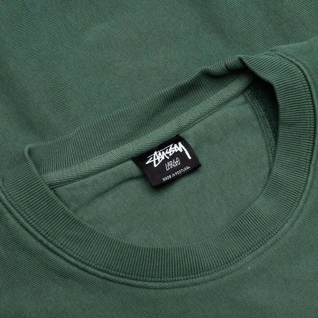 Basic Stussy Pigment Dyed Crew - Forest