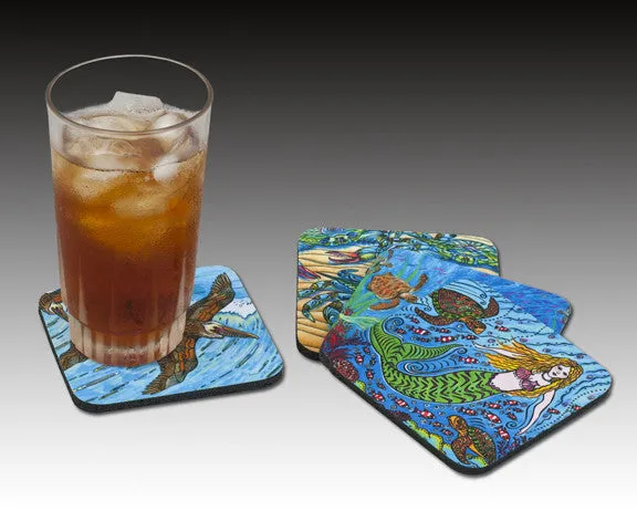 Beach Time Flip Flops Coaster