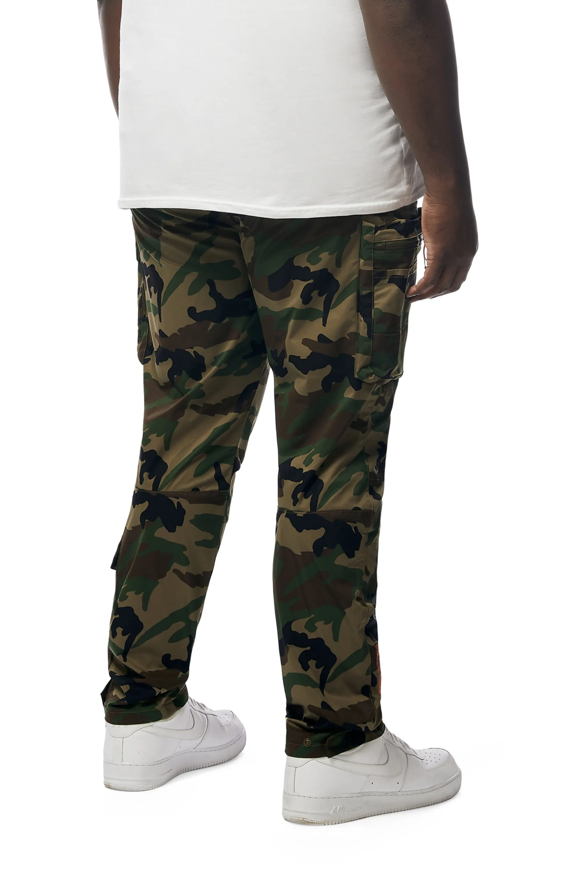 Big and Tall - Utility Windbreaker Pants - Wood Camo