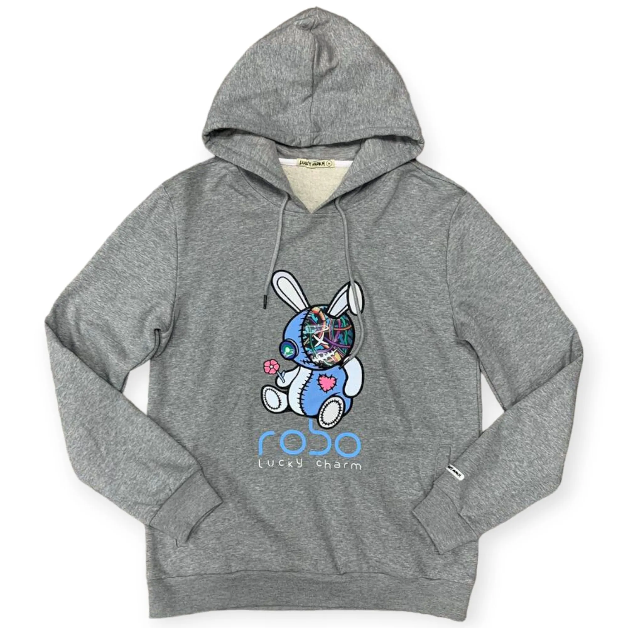 Black Keys Men Robo Luckey Charm Hoodie (Heather Grey)