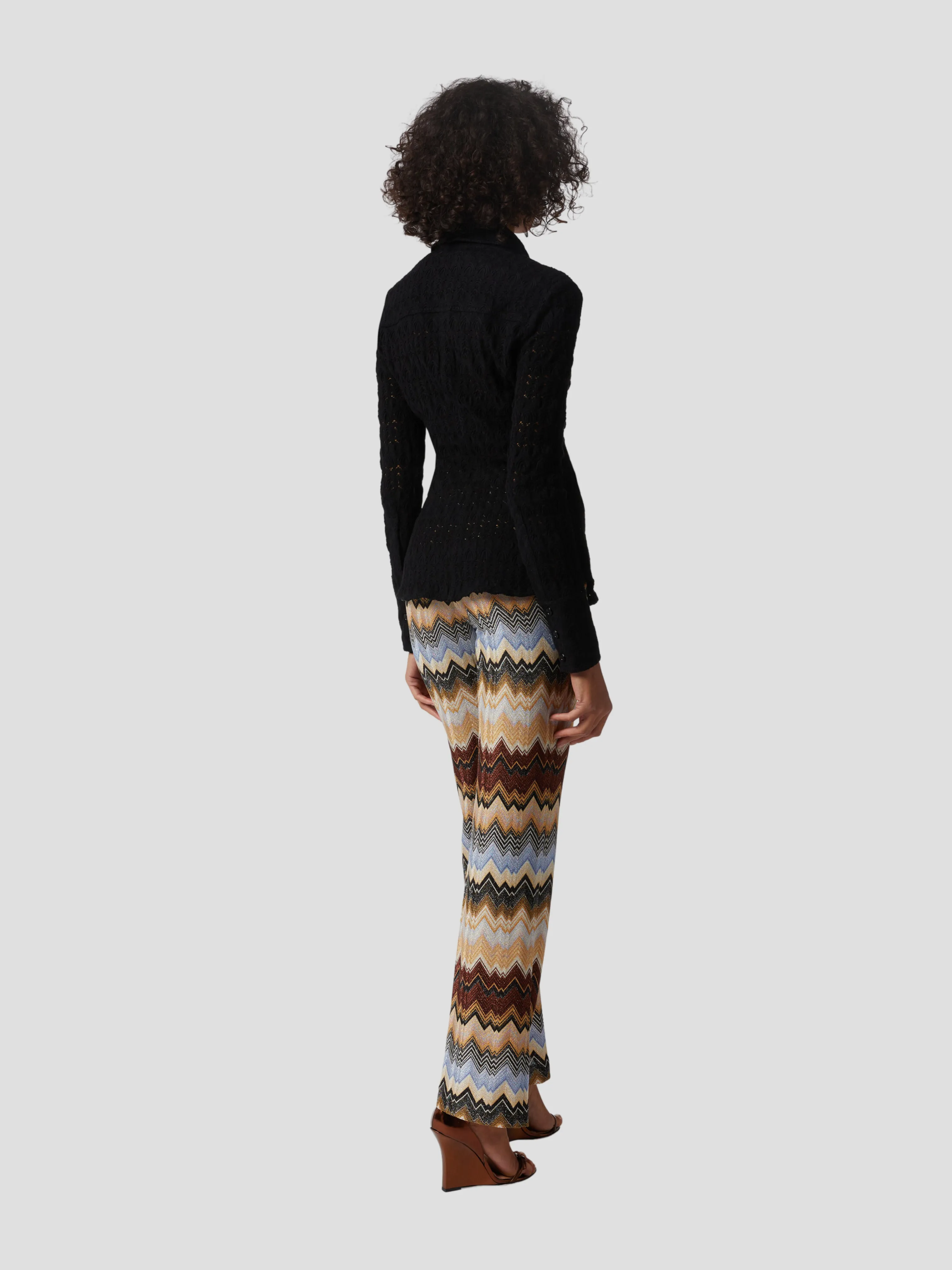 Brown Multi Zig Zag Pant