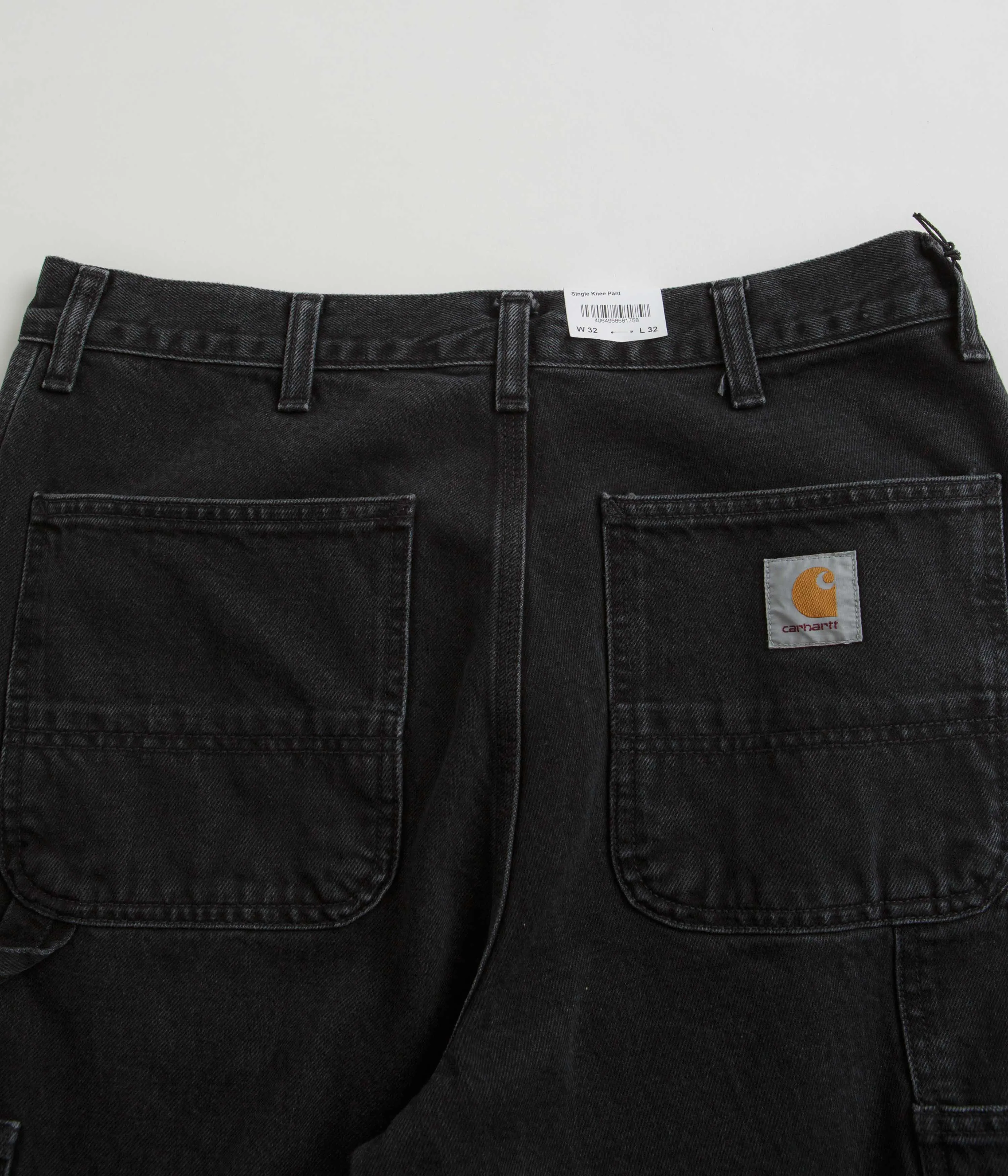 Carhartt Denim Single Knee Pants - Black Stone Washed