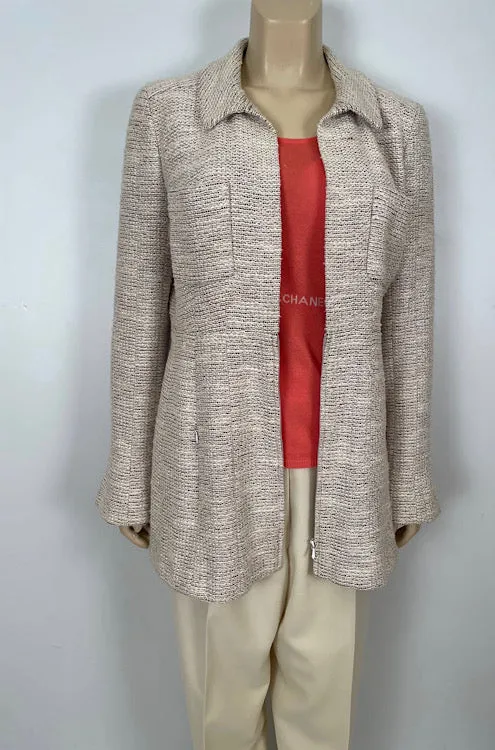 Chanel 04P, 2004 Spring Salmon/Orange Sleeveless sweater “Chanel 8 times in design FR 42 US 8