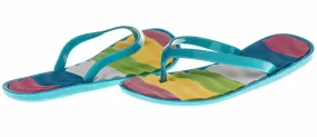 Chatties Girls Jelly Flip Flops - Turquoise, Size 10/11 (More Colors and Sizes Available)