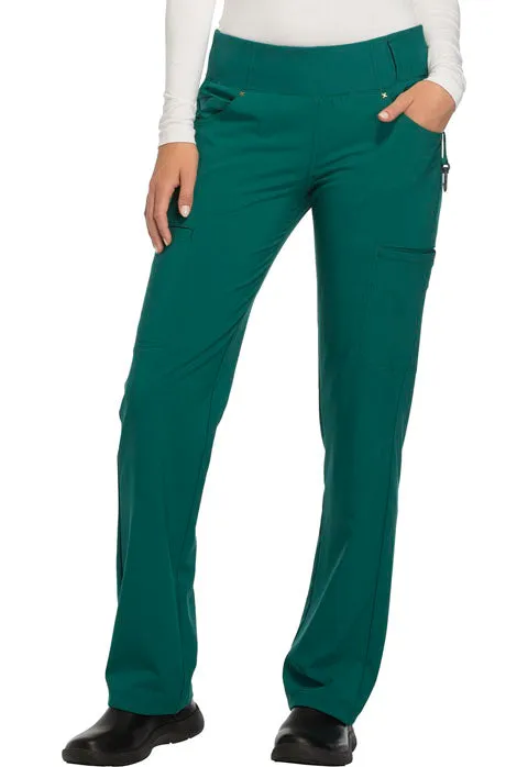 Cherokee iFlex Women's Mid Rise Straight Leg Pull-on Scrub Pant CK002