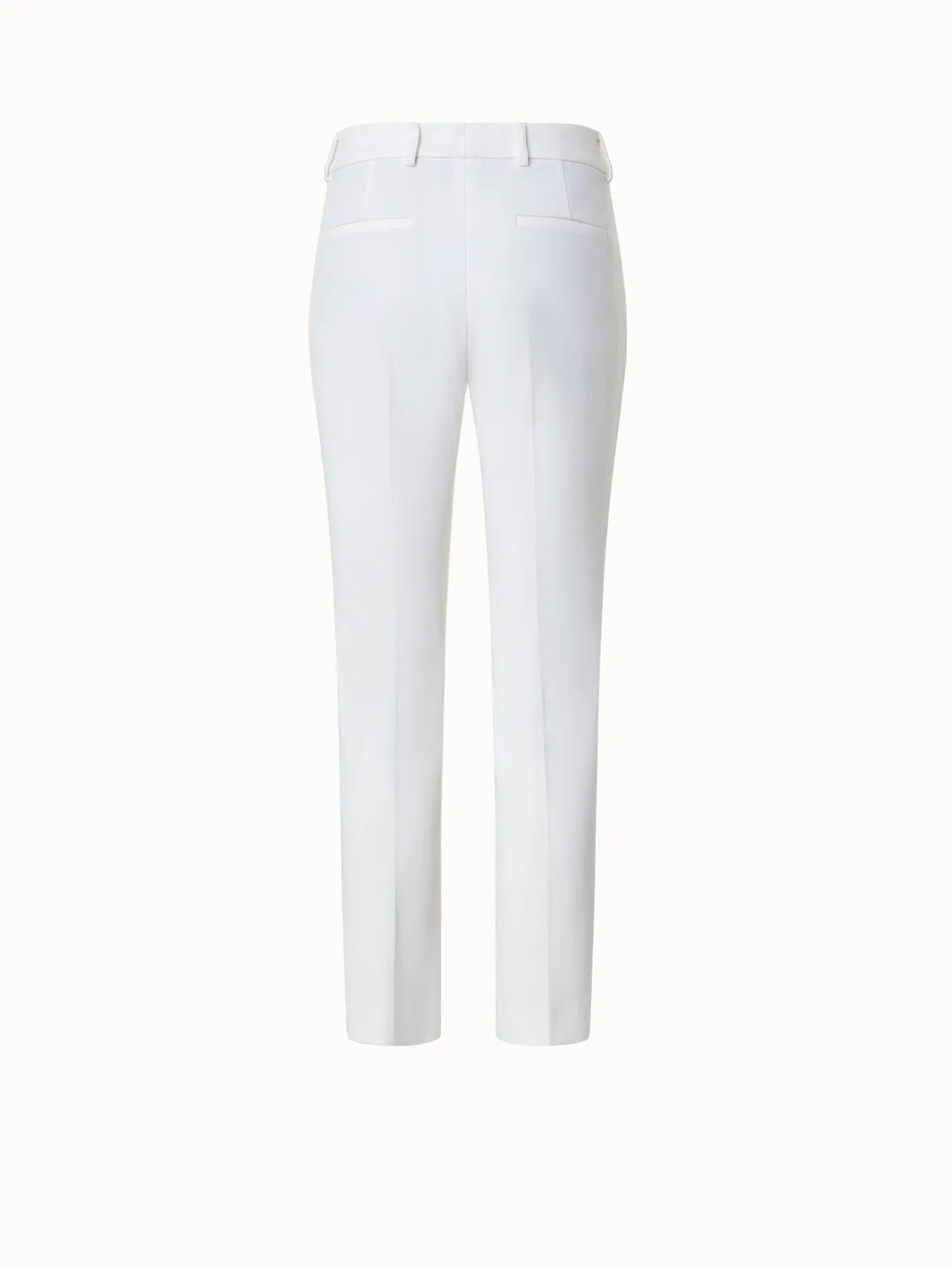 Cropped Hose mit geradem Bein aus Techno-Woll-Stretch-Gabardine