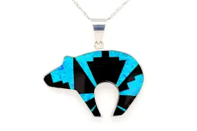 David Rosales Reversible Black Beauty Bear Pendant