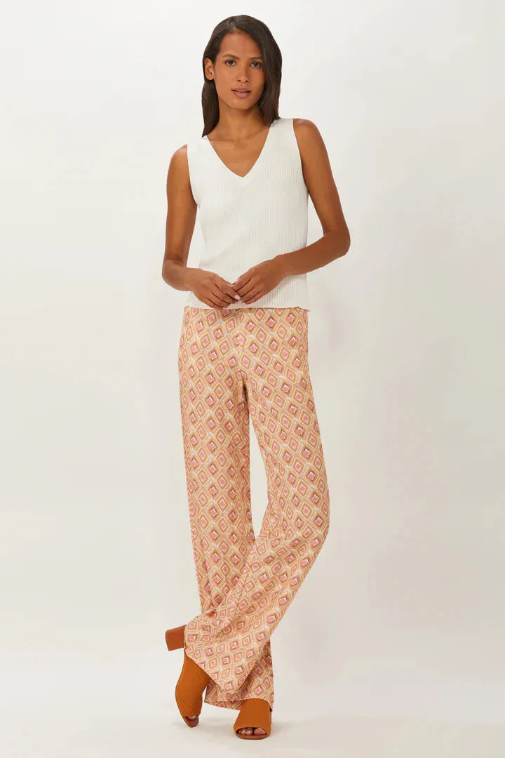 Del Ray Printed Wide Leg Pant in multi by Ecru