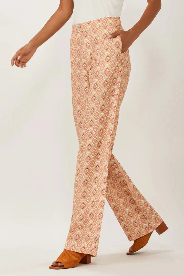 Del Ray Printed Wide Leg Pant in multi by Ecru