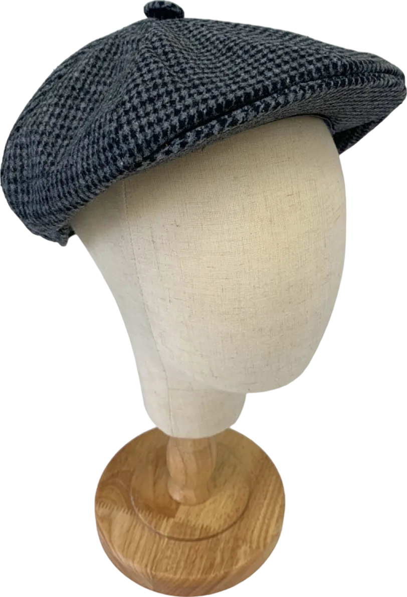 Dents Grey Houndstooth Flat Cap UK Size L