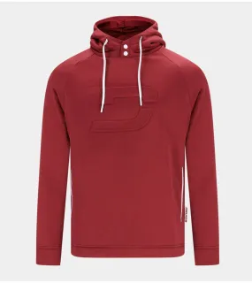 EMBOSSED HOODIE - BURGUNDY