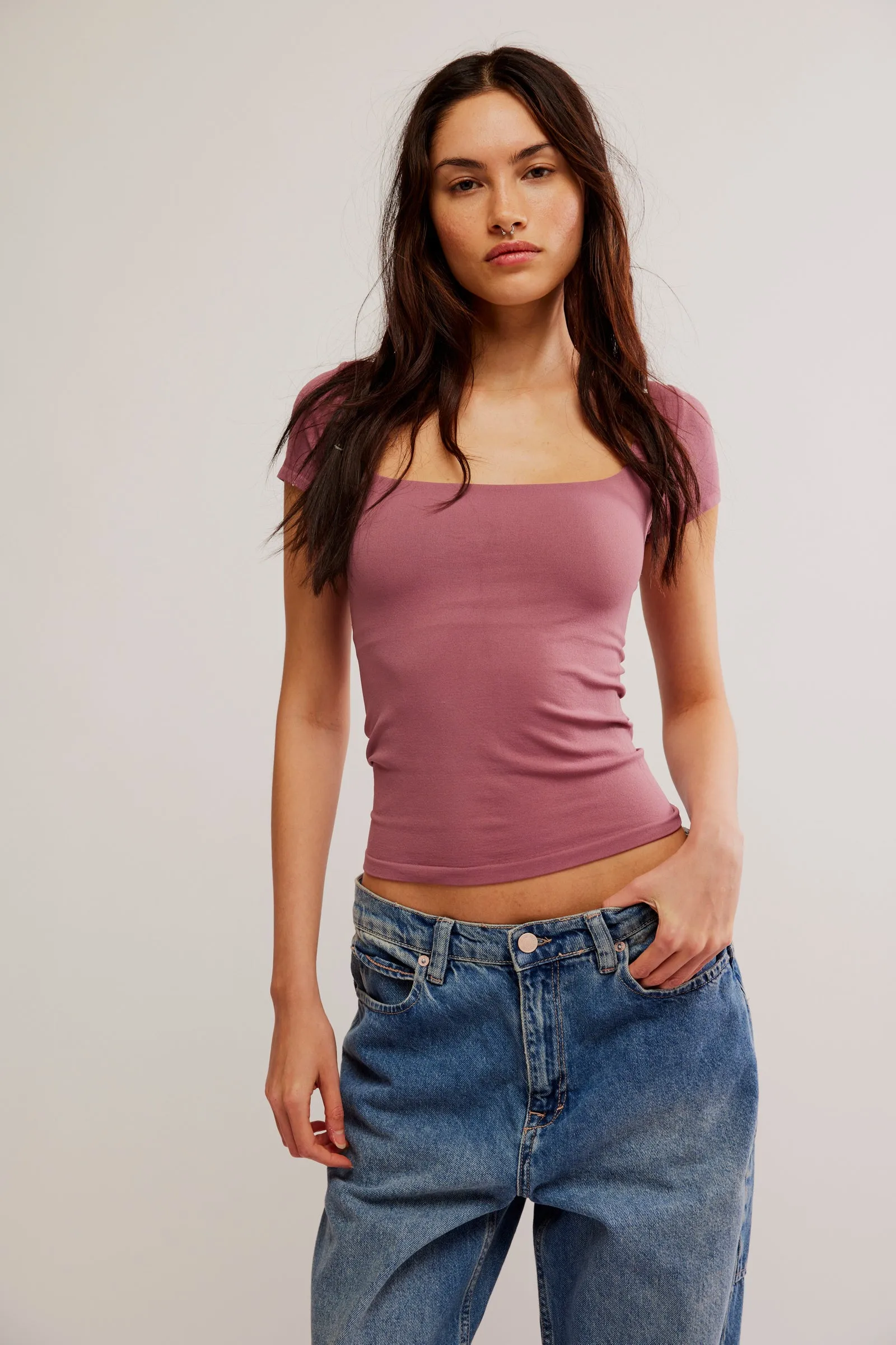 Free People Clean Lines Baby Tee