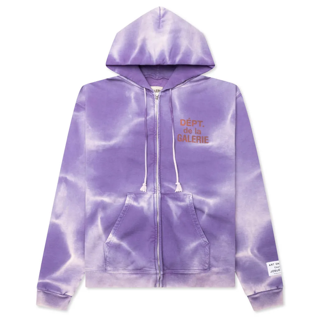 French Zip Hoodie - Purple