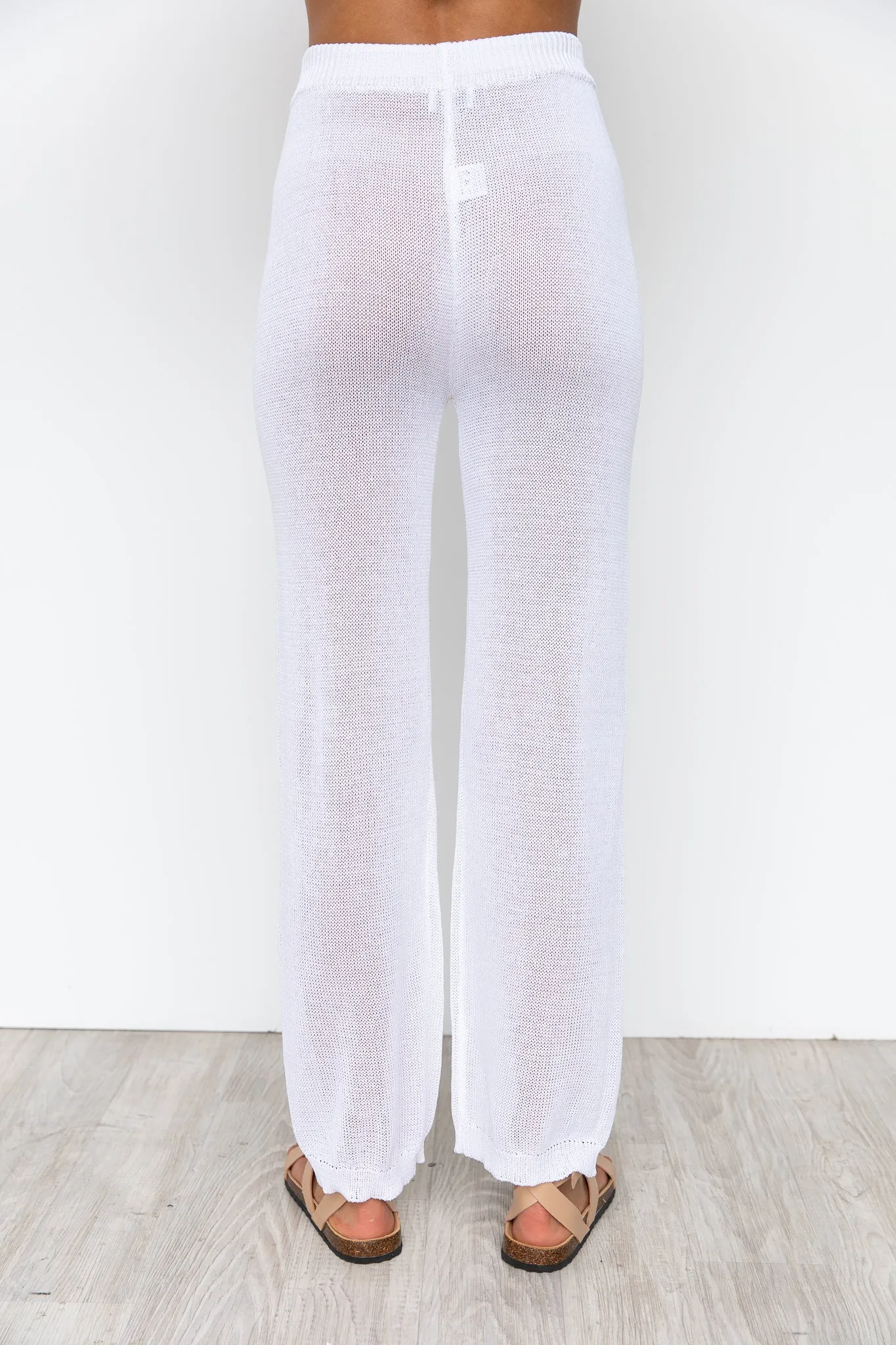 Gemini Knit Pants - White