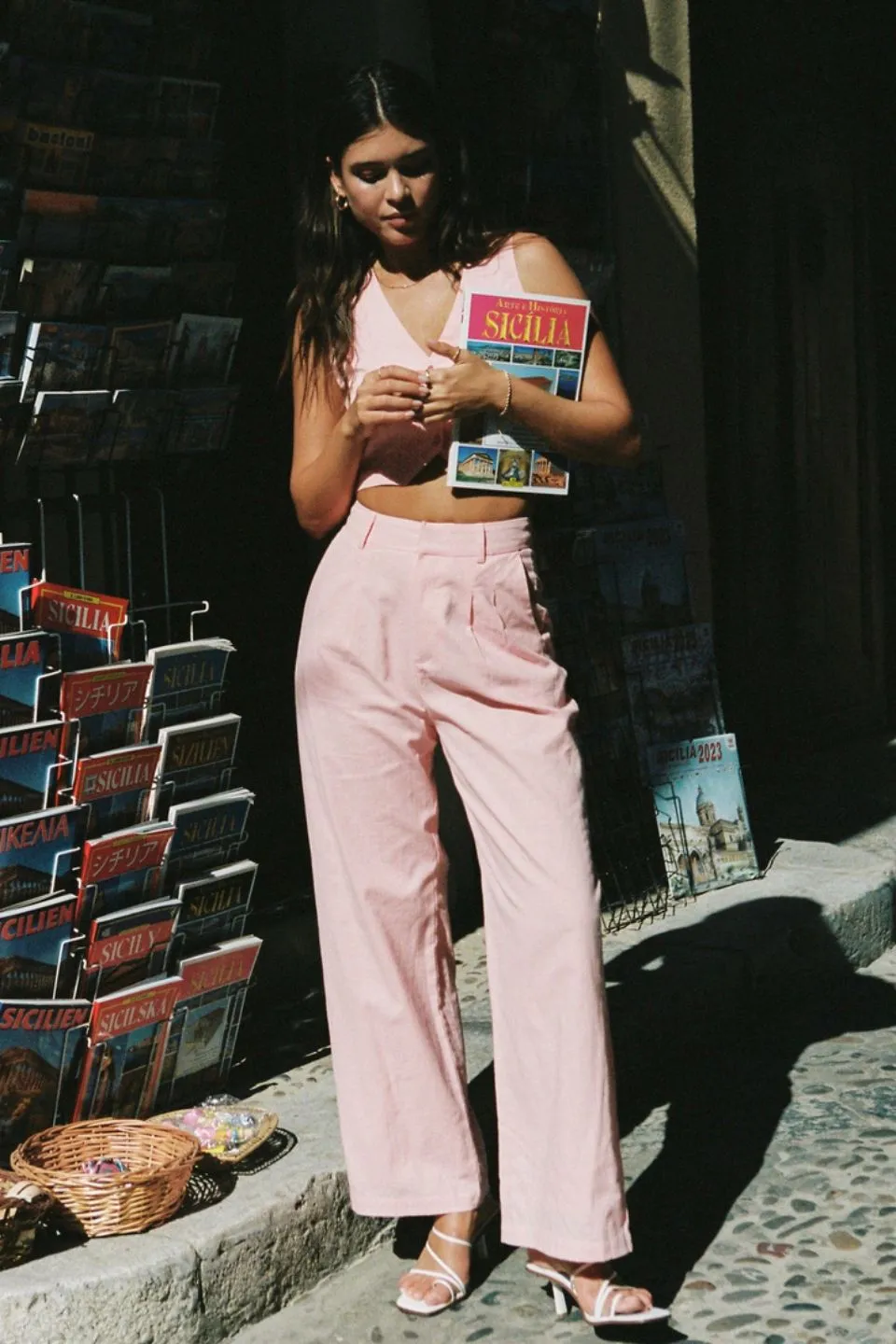 Halee Pink Full Length Relaxed Pant