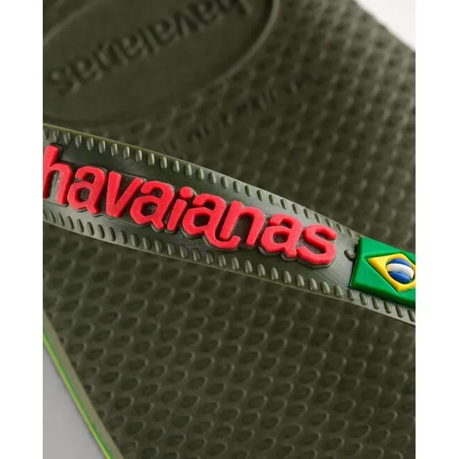 Havaianas Brasil Logo Flip Flops - Green