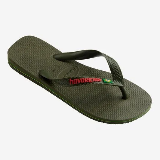 Havaianas Brasil Logo Flip Flops - Green