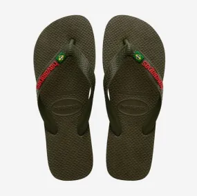 Havaianas Brasil Logo Flip Flops - Green