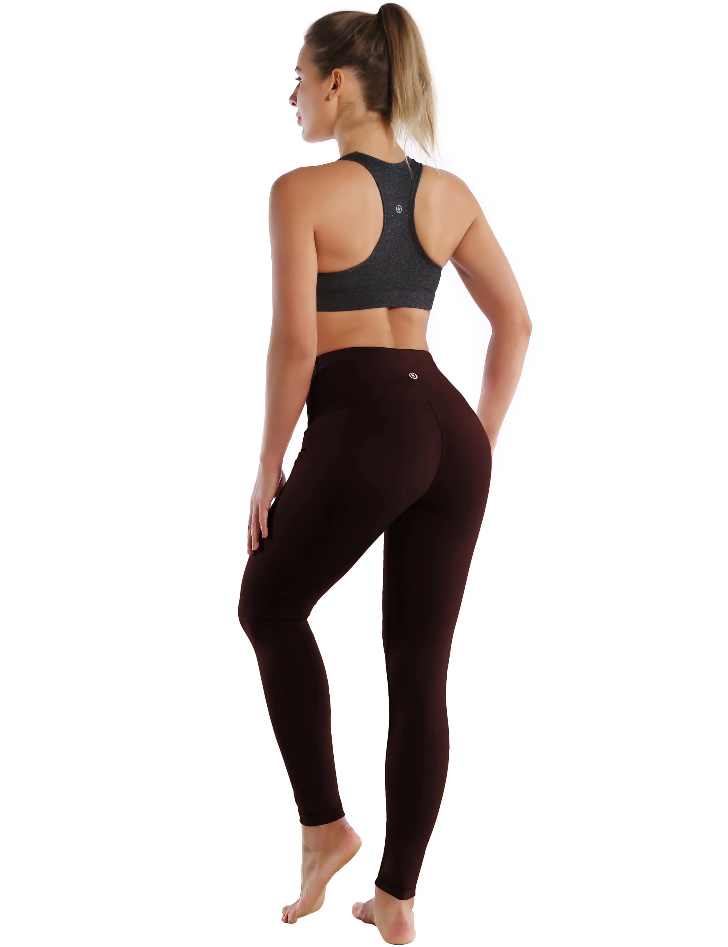 High Waist yogastudio Pants mahoganymaroon_yogastudio