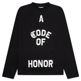 Honor The Gift Honor Code Crewneck - Black