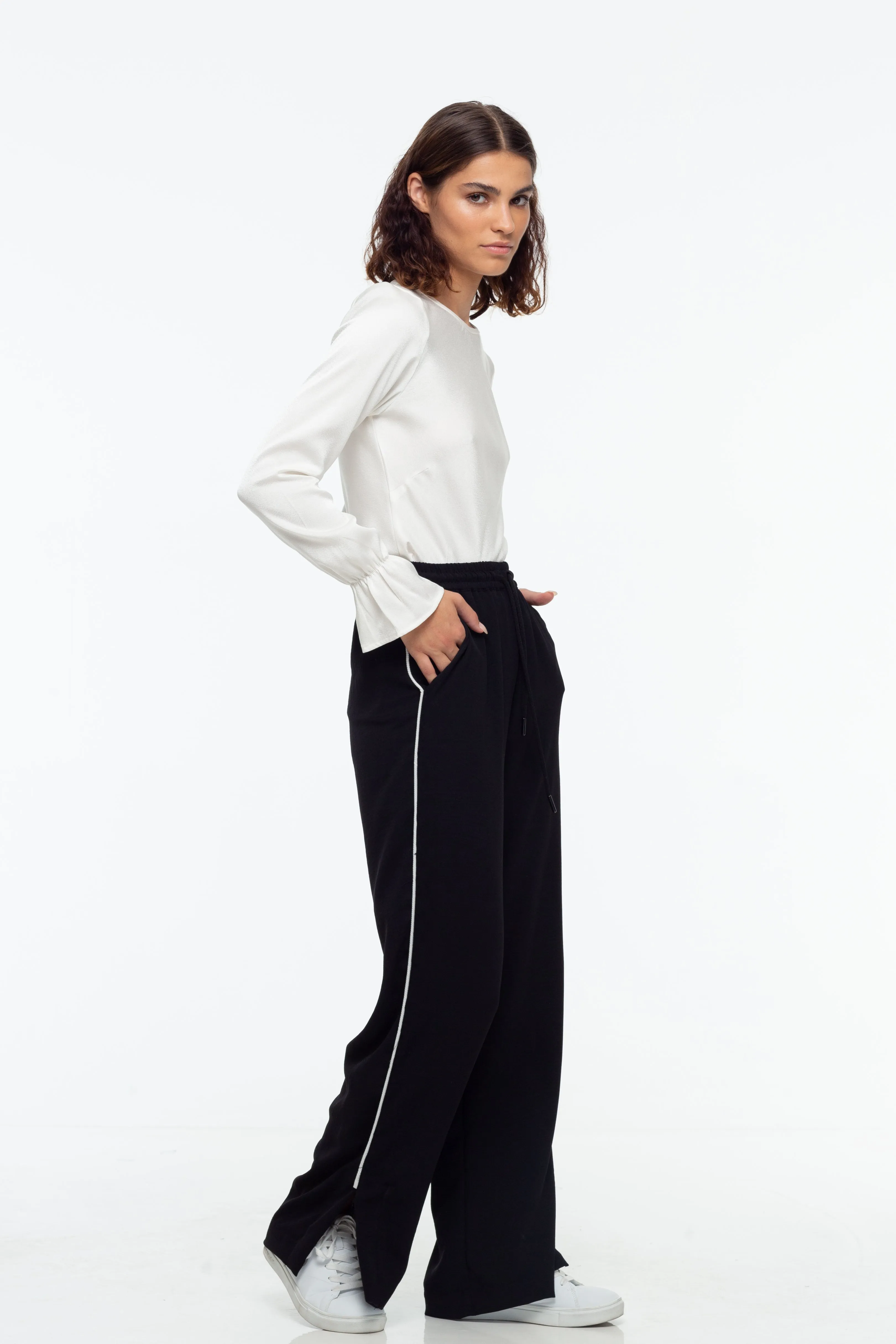 Hypnotic Pant - Black with White Stripe