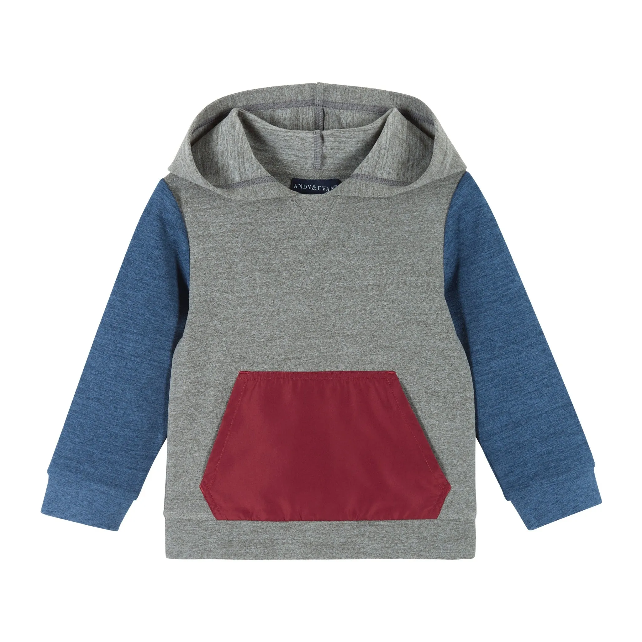 Infant Double Peached Colorblocked Hoodie Set  | Grey