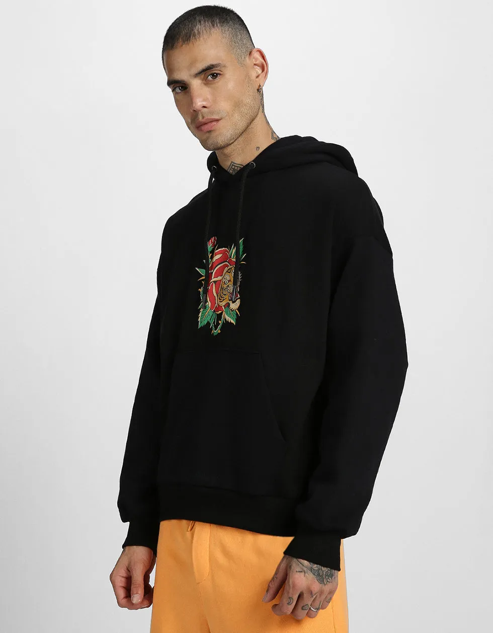 Integrity Graphic Print Oversized Hooded Sweatshirt