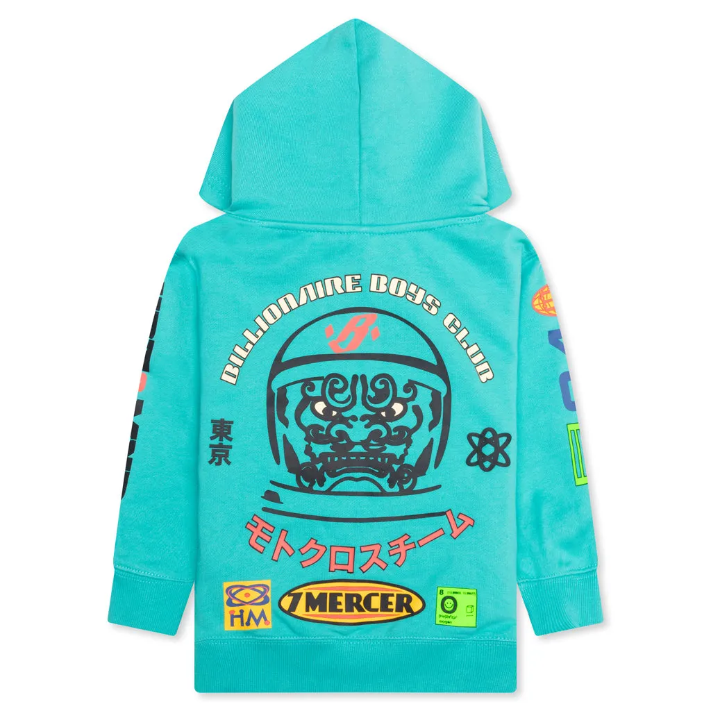 Kids BB Mercer Hoodie - Bright Aqua