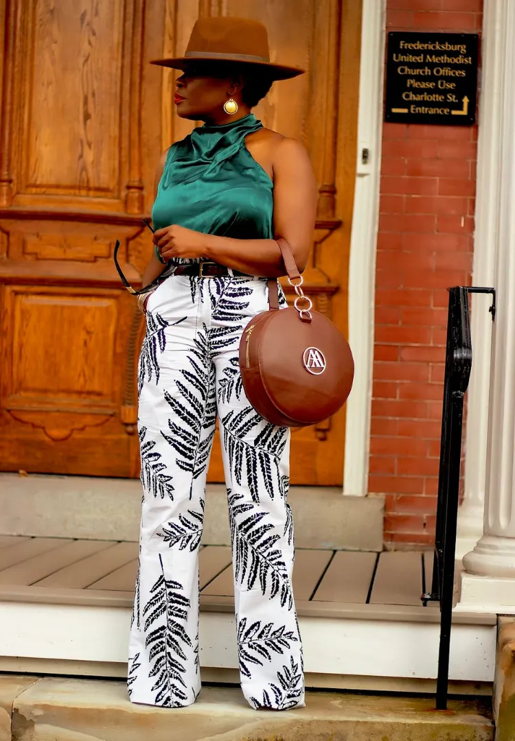 Leafy Ankara Print | Pants