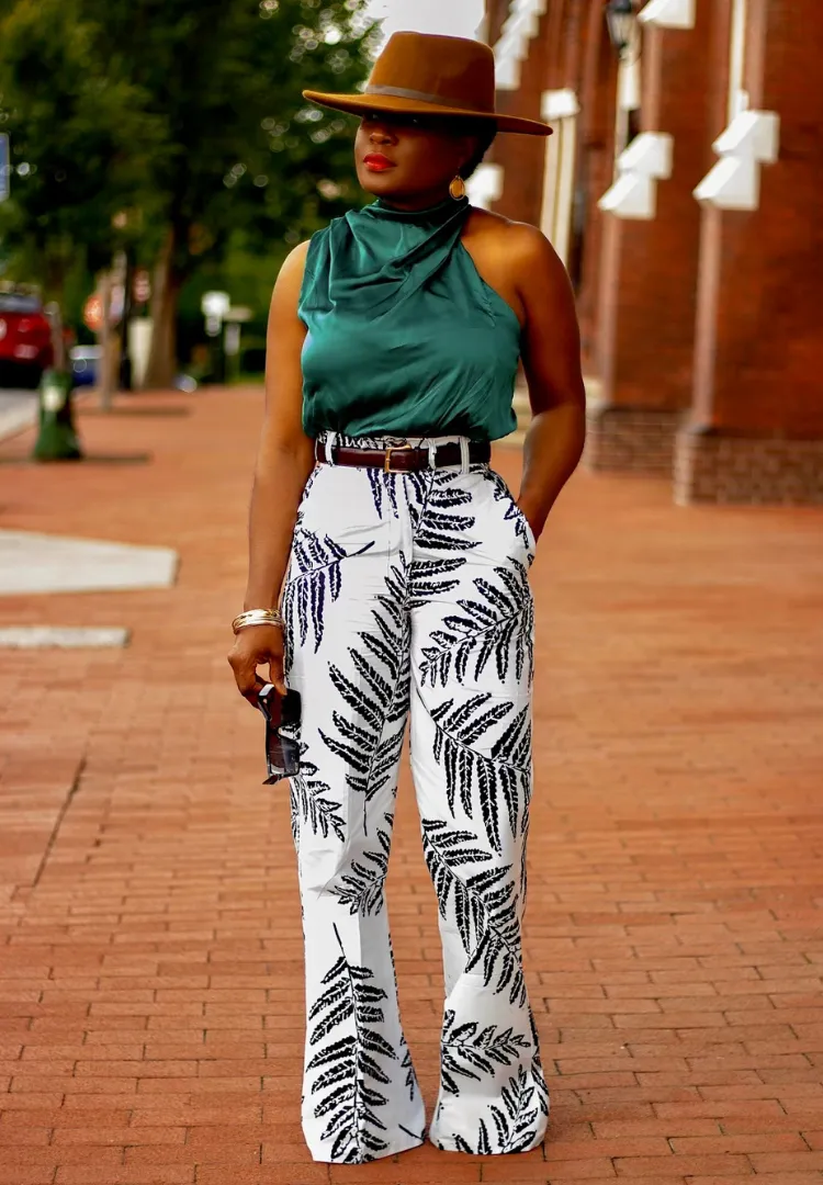 Leafy Ankara Print | Pants