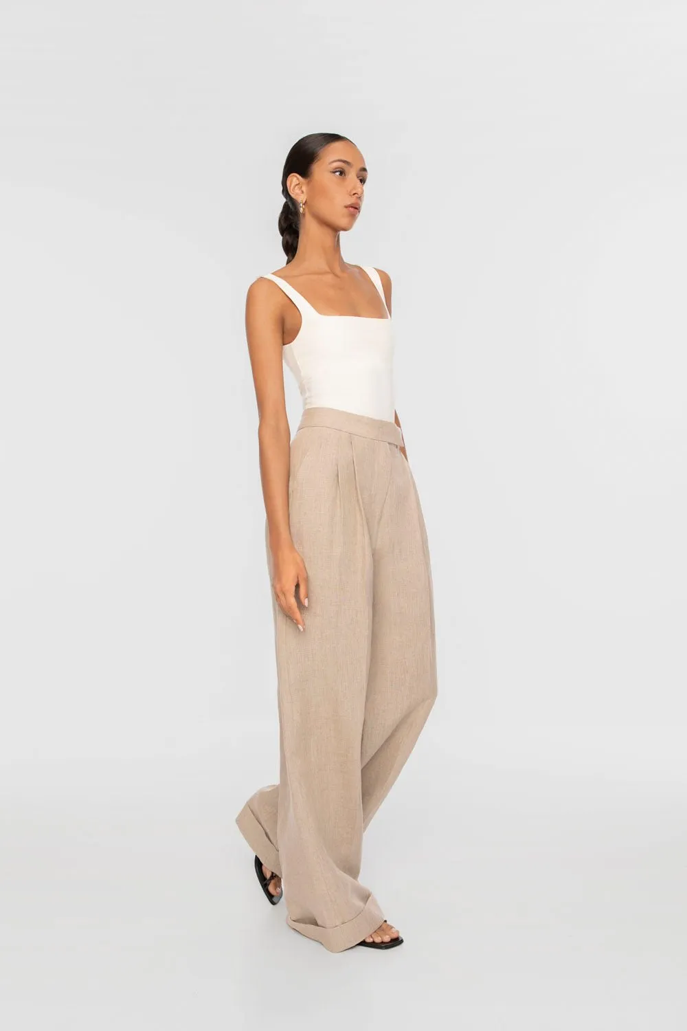 Linen Wide Leg Pants