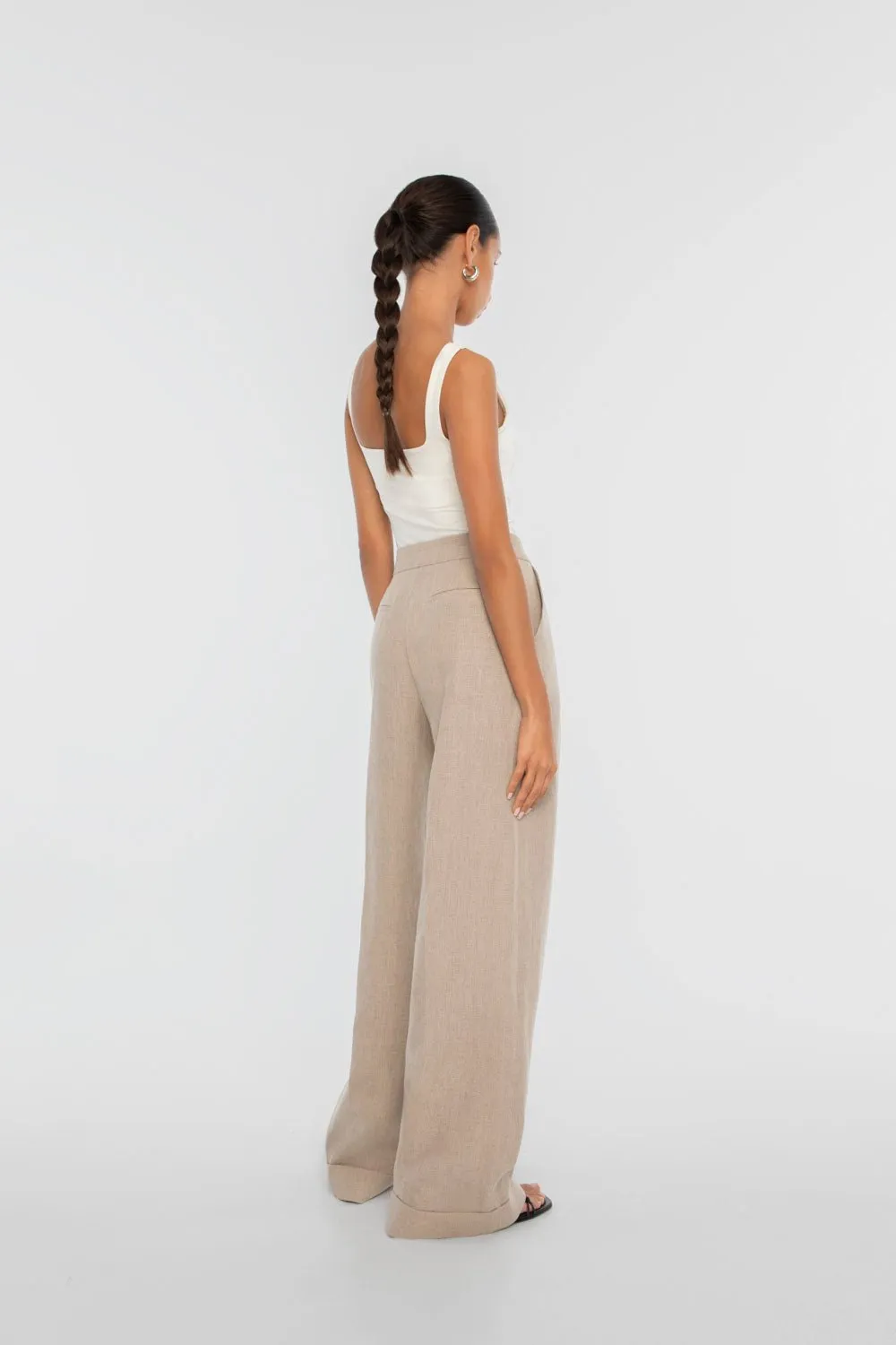 Linen Wide Leg Pants