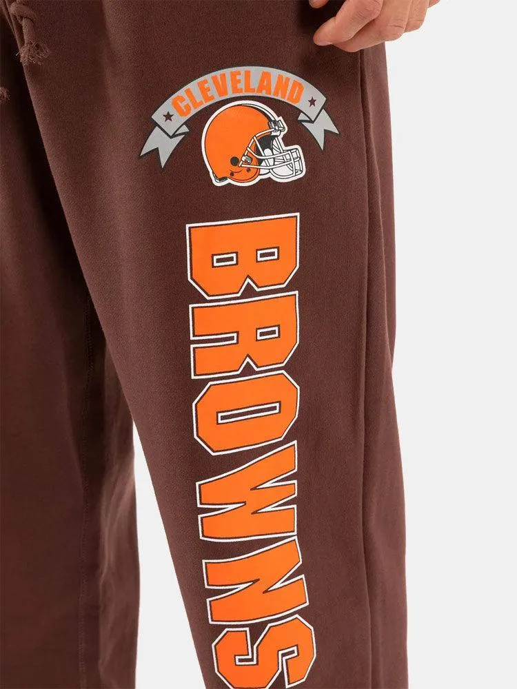 Mitchell & Ness Cleveland Browns Helmet Sweatpants - Faded Brown