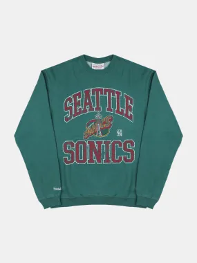 Mitchell & Ness Seattle Supersonics Ivy Arch Crew - Faded Green