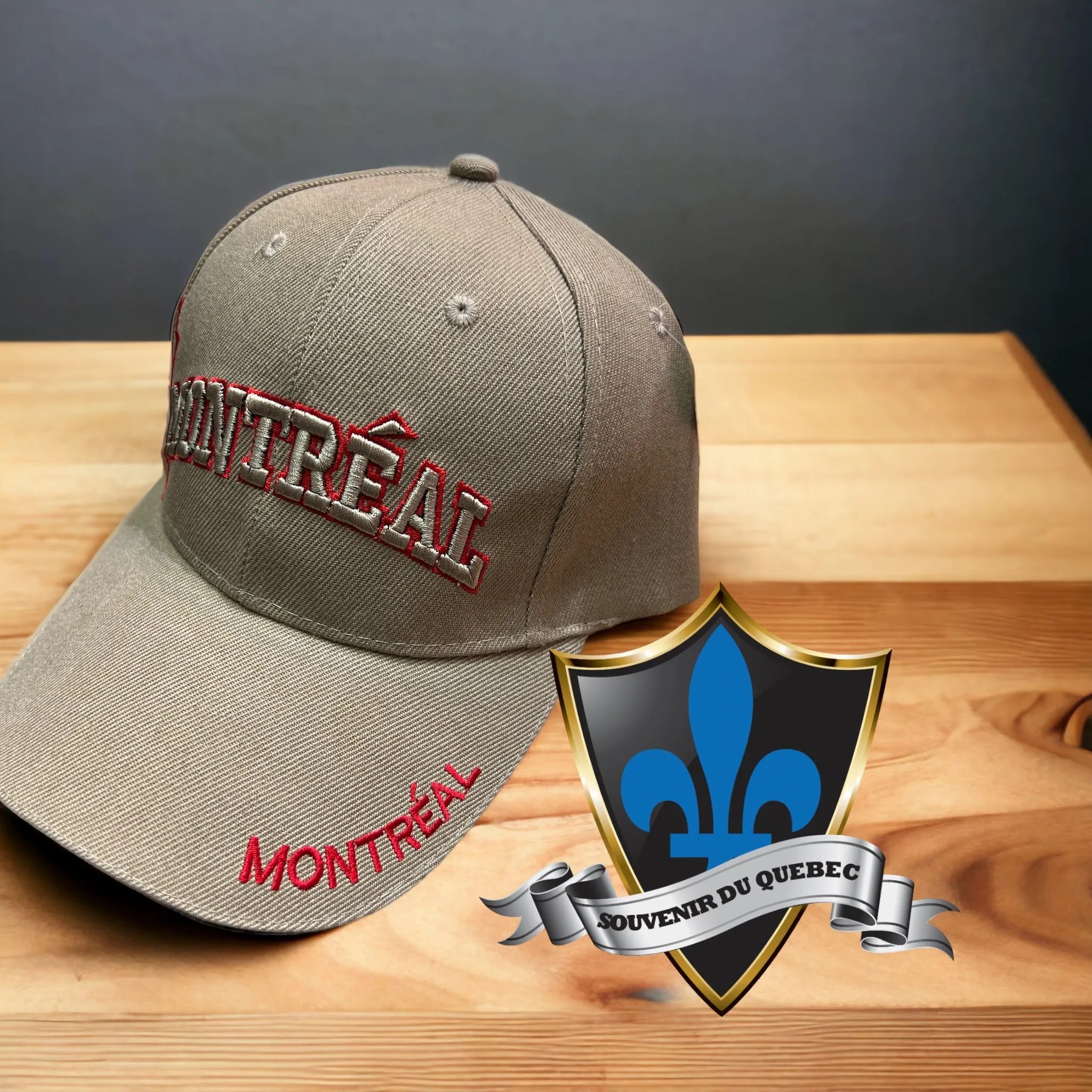 Montreal  baseball Cap with maple leaf.