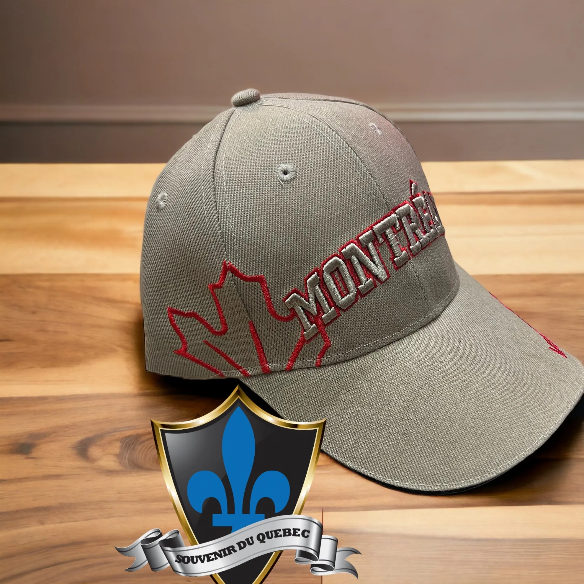 Montreal  baseball Cap with maple leaf.