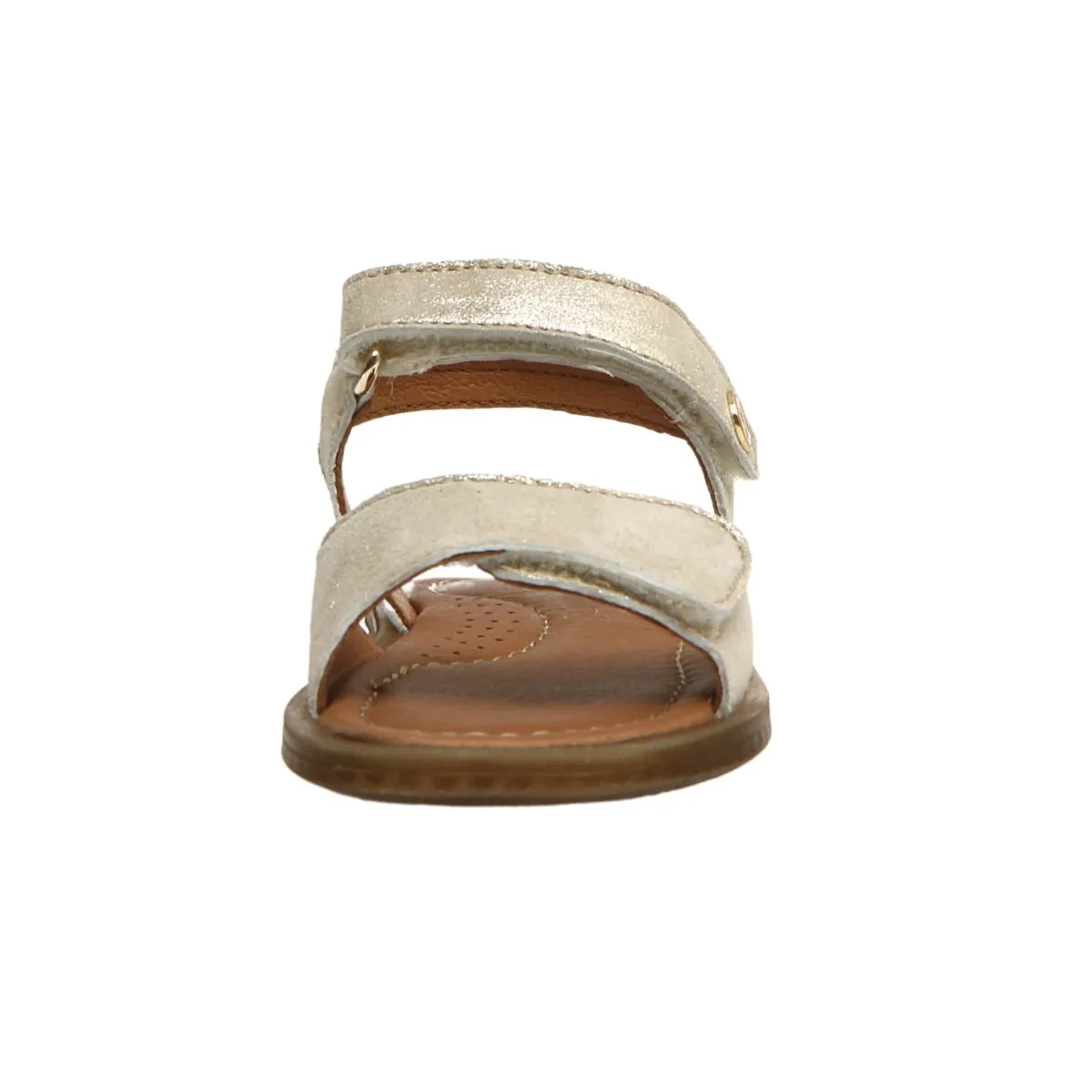 Naturino Girl's (Sizes 33-35) Aryli Platinum Velcro Sandal